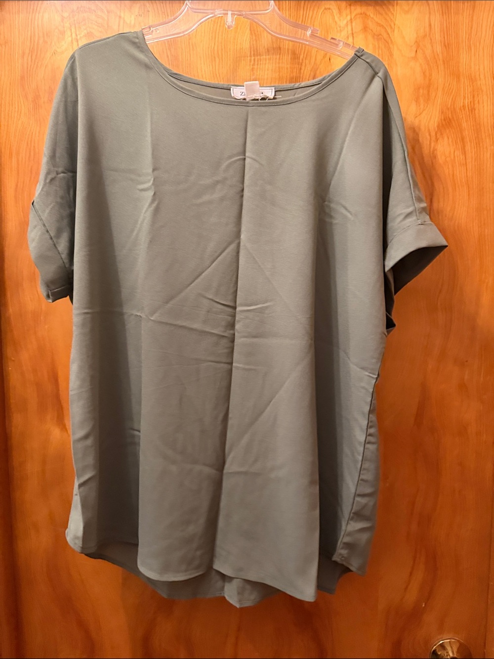 Zenana Outfitters Olive Short Sleeve Tunic Top